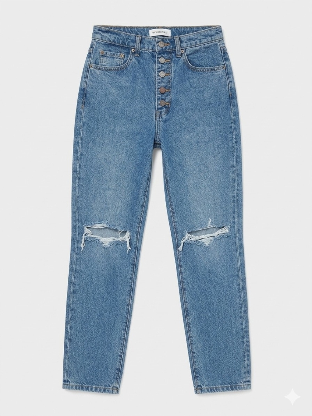 WeWoreWhat High Rise Distressed Boyfriend Jeans Size 27 EUC Cotton Button Fly